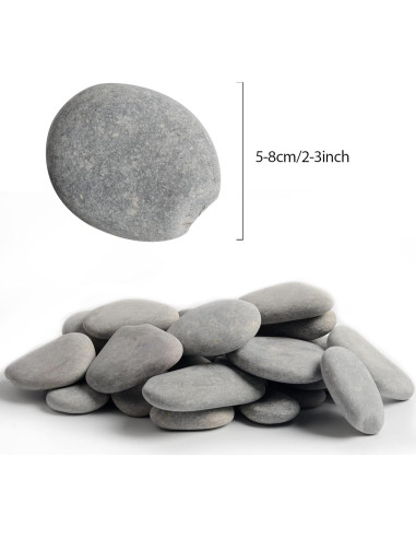 Simetufy 35 Rocas de Río para Pintar 5-8 cm Manualidades