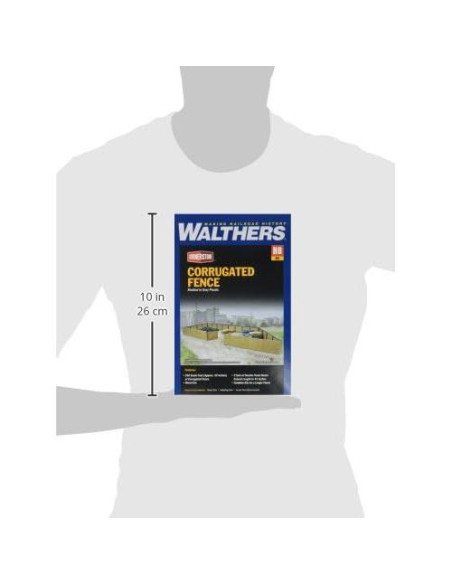 Kit de cerca corrugada Walthers 1.25" (3.1 cm) escala HO