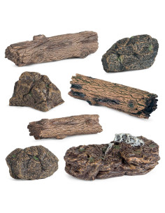 Set 7 Accesorios Diorama Jardín EOIVSH Rocas y Tocones