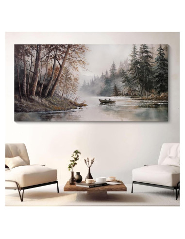 Arte de Pared Lienzo Montaña Rústica 50,8x101,6cm Vintage