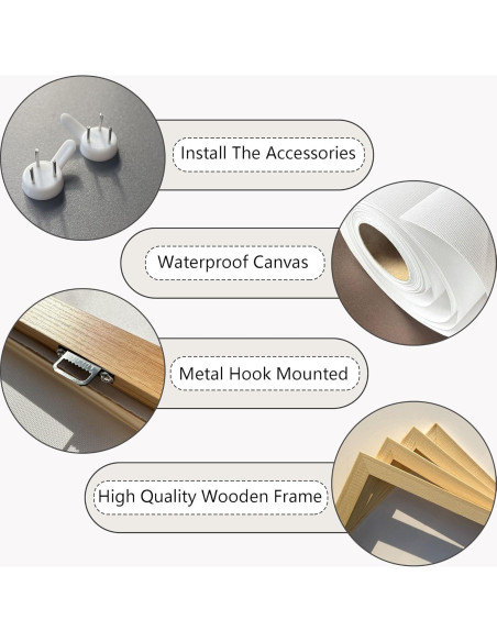 Arte de Pared Lienzo Montaña Rústica 50,8x101,6cm Vintage