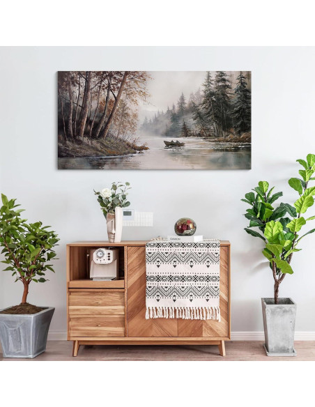 Arte de Pared Lienzo Montaña Rústica 50,8x101,6cm Vintage