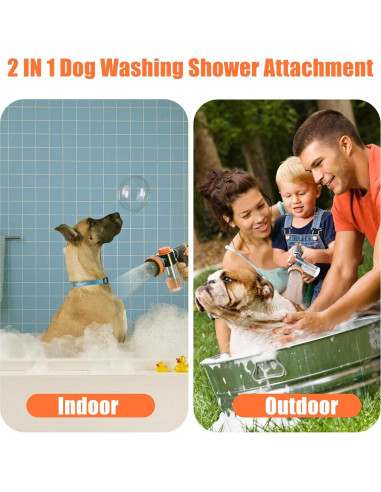 Accesorio de Ducha para Perros AYBBSHOW con Boquilla y Jabón