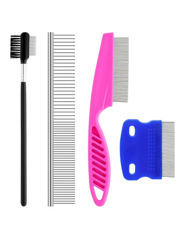 Kit de Peines para Acicalamiento GUBCUB 2-en-1 para Perros