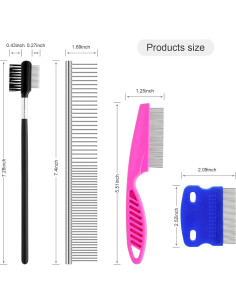 Kit de Peines para Acicalamiento GUBCUB 2-en-1 para Perros 2