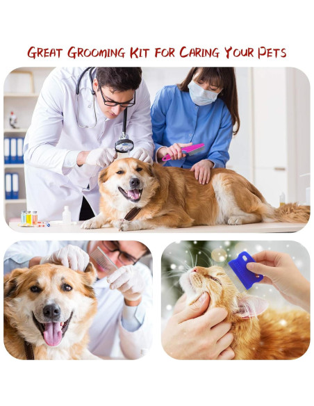 Kit de Peines para Acicalamiento GUBCUB 2-en-1 para Perros