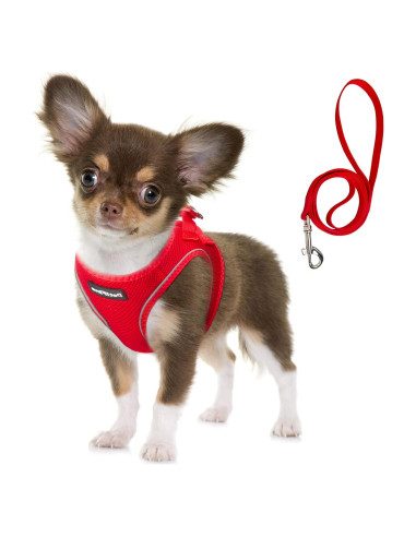Arnés para Perros Fida Comfy Rojo S Transpirable y Reflectante