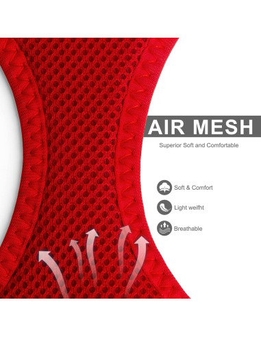 Arnés para Perros Fida Comfy Rojo S Transpirable y Reflectante