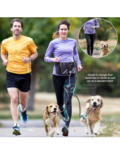 Correa para Perros Manos Libres SHINE HAI Doble Bungee 2