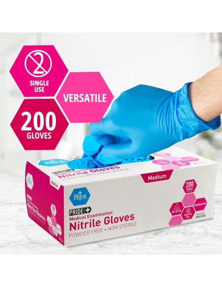 Guantes de Nitrilo Desechables Medpride 200 Unidades