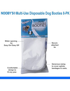 Botas Médicas para Perros Nooby's M 6.35 - 8.89 cm 8-Pack 2