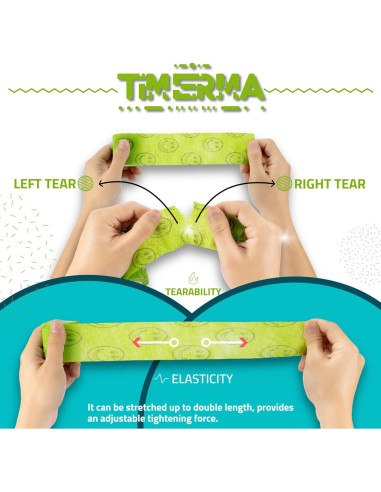 9 Rollos de Venda Adhesiva Elástica Smiley 5 cm x 4,57 m