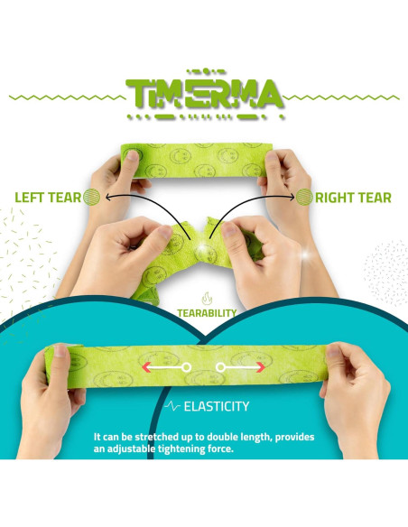 9 Rollos de Venda Adhesiva Elástica Smiley 5 cm x 4,57 m