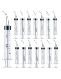 Jeringas Dentales GXXMEI 15PCS 12ml Punta Curvada