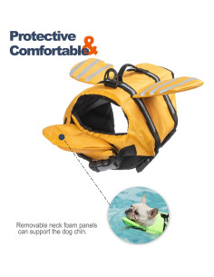 Chaleco Salvavidas para Perros Petglad Amarillo M 2