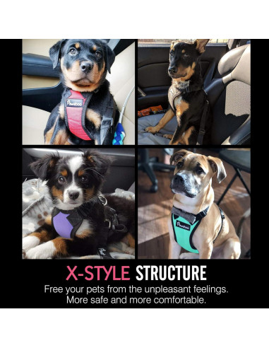 Arnés de Seguridad Pawaboo para Perros Grande Rojo