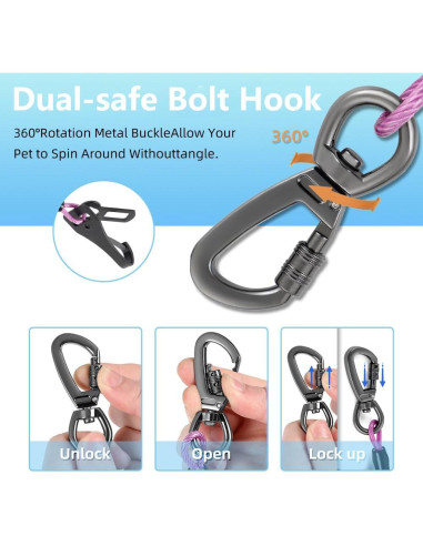 Arnés de Cinturón de Seguridad para Perros MiaoChuai 60 cm