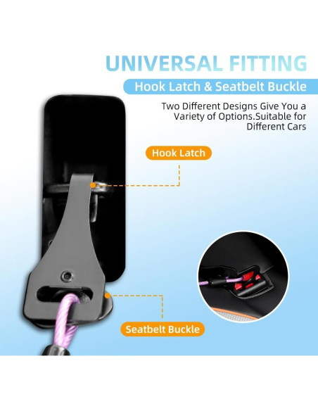 Arnés de Cinturón de Seguridad para Perros MiaoChuai 60 cm