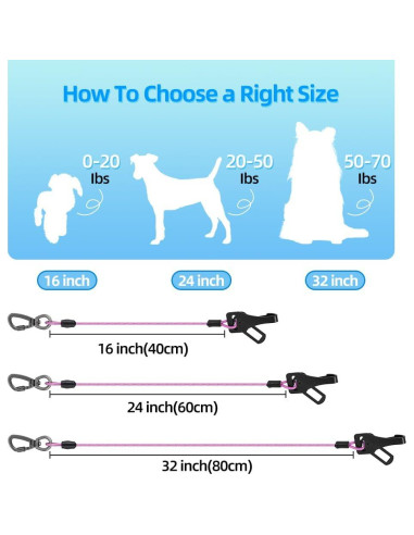 Arnés de Cinturón de Seguridad para Perros MiaoChuai 60 cm