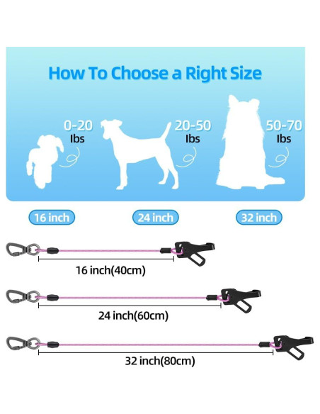 Arnés de Cinturón de Seguridad para Perros MiaoChuai 60 cm
