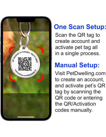 Etiqueta Identificación Mascotas Pet Dwelling Pata Rosa QR