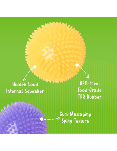 Bola Squeaky Mediana Gnawsome Royal Pet 8,89 cm para Perros