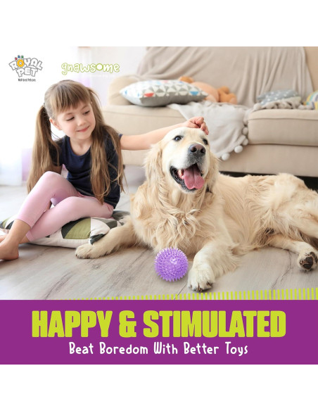 Bola Squeaky Mediana Gnawsome Royal Pet 8,89 cm para Perros