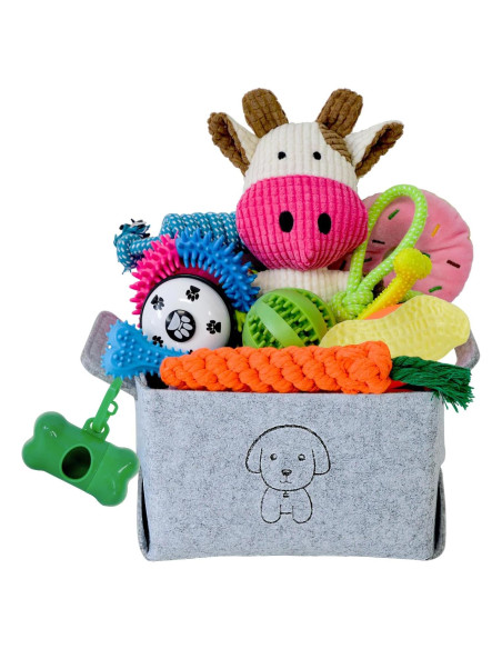 20 Piezas Juguetes para Perros MRSOHRET con Canasta