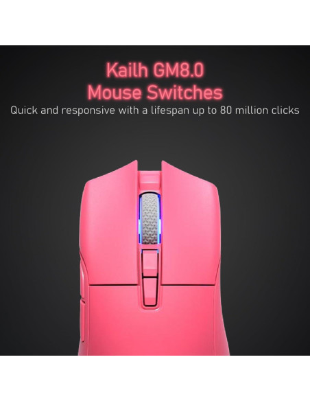 Ratón Gaming Inalámbrico iRocks M31R Rosa 26000 DPI