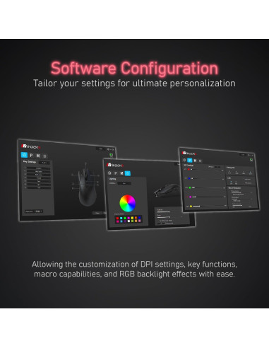 Ratón Gaming Inalámbrico iRocks M31R Rosa 26000 DPI