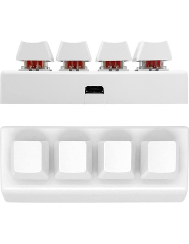 Teclado Mecánico Macro QINIZX 4 Teclas RGB USB-C Programable