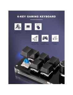 Teclado Mecánico Programable Dioche USB Mini para Juegos 2