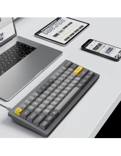 Teclado Mecánico Keychron Q4 60% Azul Intercambiable Gris 2