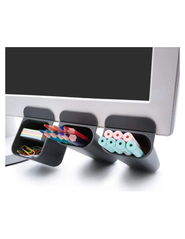 Soportes para Lápices Kydely 3 Piezas Gris Polipropileno