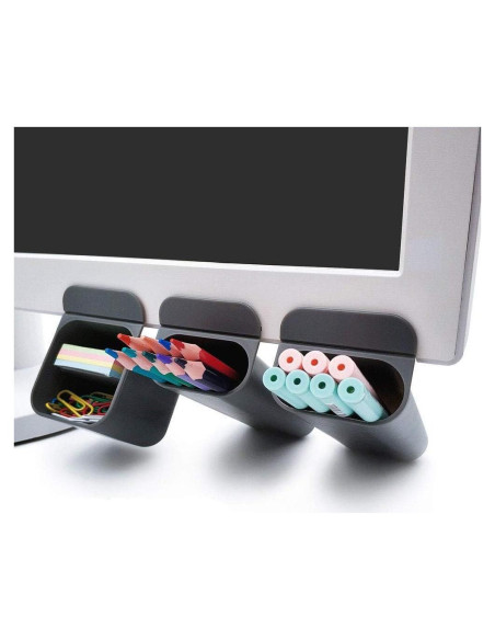 Soportes para Lápices Kydely 3 Piezas Gris Polipropileno