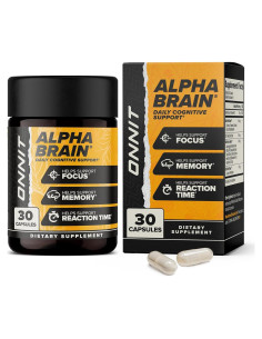 ONNIT Alpha BRAIN Suplemento Nootrópico 30 Cápsulas