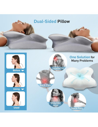 Almohada Cervical EcoNour Espuma con Memoria 38x61 cm