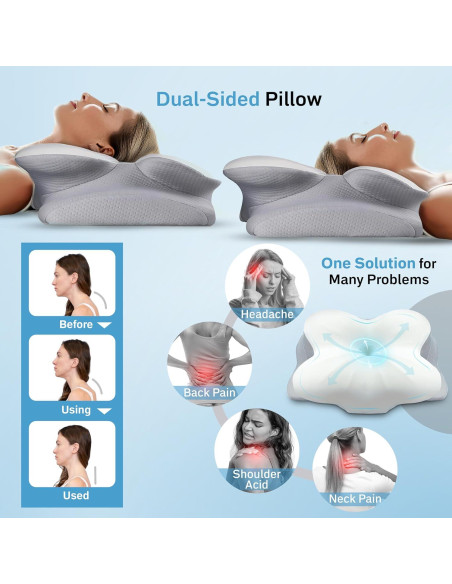 Almohada Cervical EcoNour Espuma con Memoria 38x61 cm