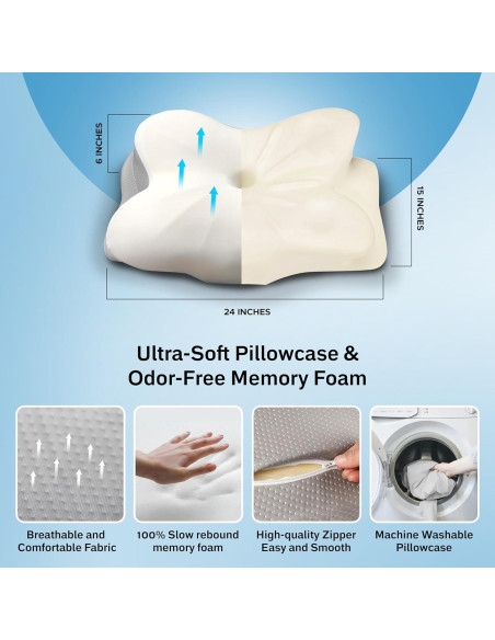 Almohada Cervical EcoNour Espuma con Memoria 38x61 cm