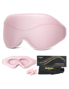 Máscara para dormir BeHoomi 3D rosa, ajuste ergonómico