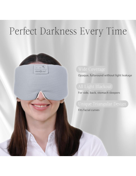 MÁSCARA DE SUEÑO MUSICOZY CON AURICULARES BLUETOOTH NEGRO