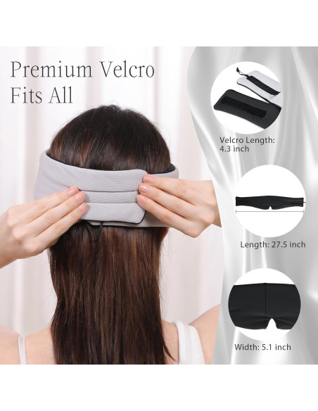 MÁSCARA DE SUEÑO MUSICOZY CON AURICULARES BLUETOOTH NEGRO