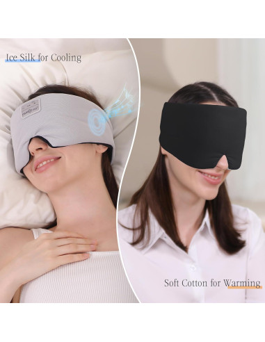 MÁSCARA DE SUEÑO MUSICOZY CON AURICULARES BLUETOOTH NEGRO