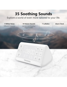 Máquina de Ruido Blanco YiNiiOiOi con Reloj Despertador 2