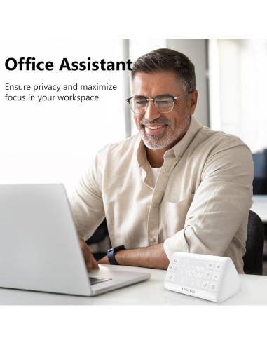 Máquina de Ruido Blanco YiNiiOiOi con Reloj Despertador