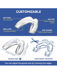 Paquete de 4 protectores bucales Mictaning para bruxismo 2