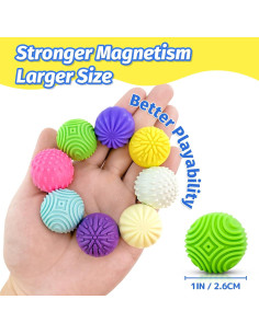 Bolas Magnéticas Fidget GLMZZ 8 PCS Alivio Estrés Multicolor 2