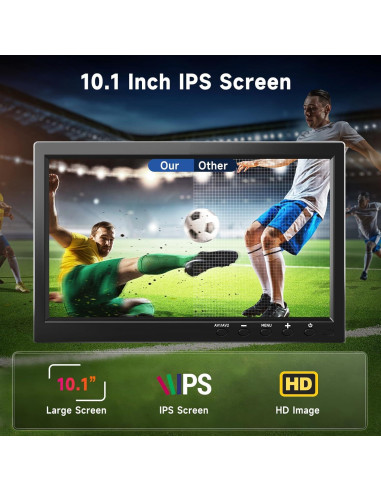 Monitor HD 10.1" Podofo TFT LCD para Coche y Seguridad