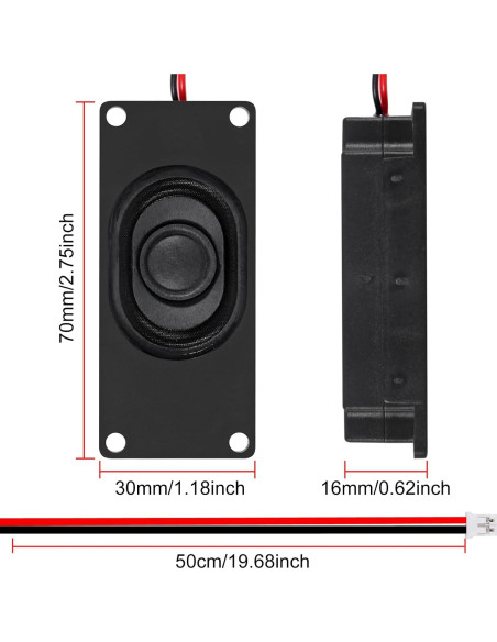 4 Mini Altavoces 3W 8 Ohm JUZITAO para Proyectos Electrónicos