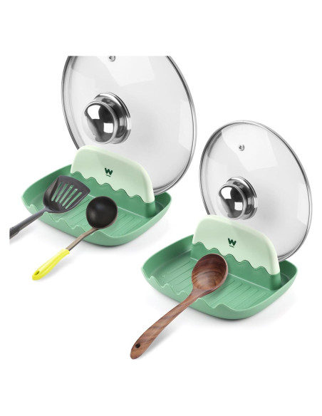 Soporte para Cucharas y Tapas WINKIO - 2 Piezas Verde